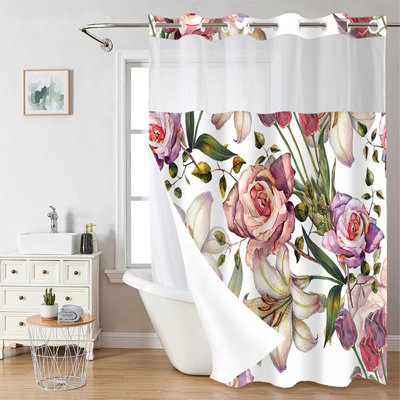Rideau de douche à double couche