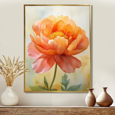 Art mural pivoines ensoleillées II - pivoines