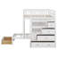 Lit superposé double au-dessus de simple avec garde-robe et tiroirs, lit superposé en bois massif avec rangement pour escalier, tiroir du pied de lit-1615391036
