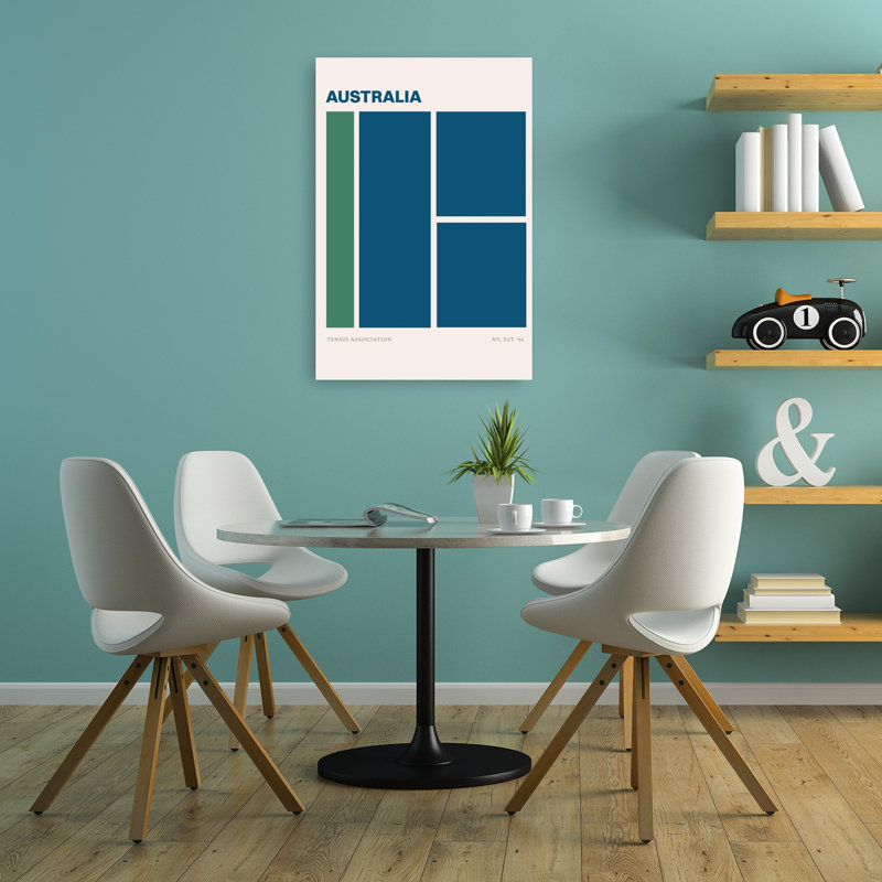 Australiatennis Abstract Classic Geometric Wall Art Print 1 Piece Wrapped Canvas Wall Art, 91.44cm H x 60.96cm W