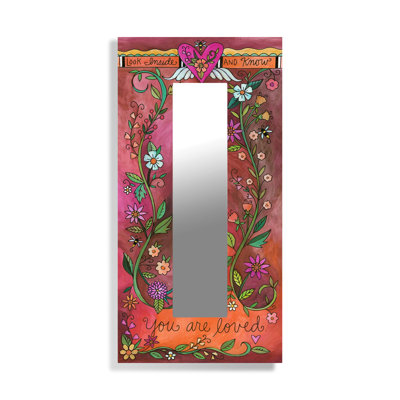 Rectangle Faux leather Wall Mirror