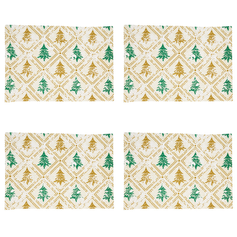 Ensemble de napperons en coton 4 pièces
