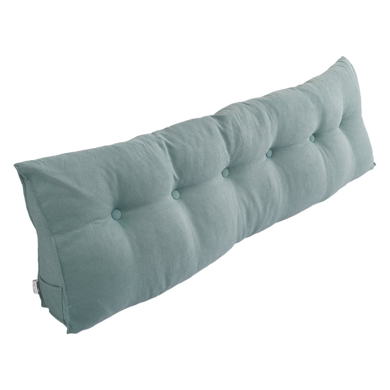 Cotton Rectangular Backrest, Light Blue, 180cm W x 20cm D