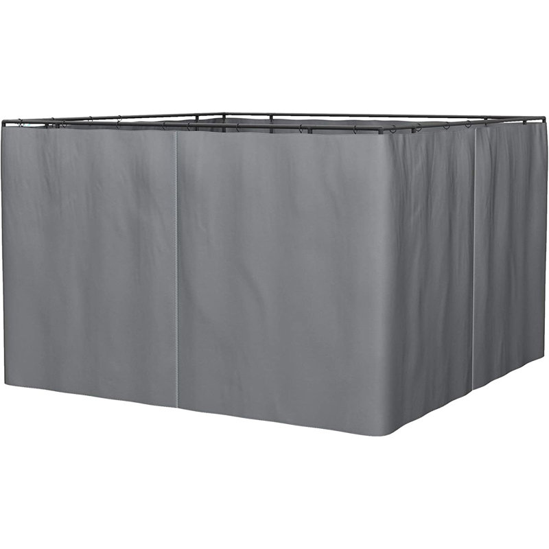 Paroi de gazebo de remplacement avec fermeture à glissière, paroi latérale à 4 côtés, H 82,92 po x l 118,25 po