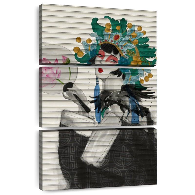 Portrait de femme japonaise Leisha, H 32 po x l 20 po