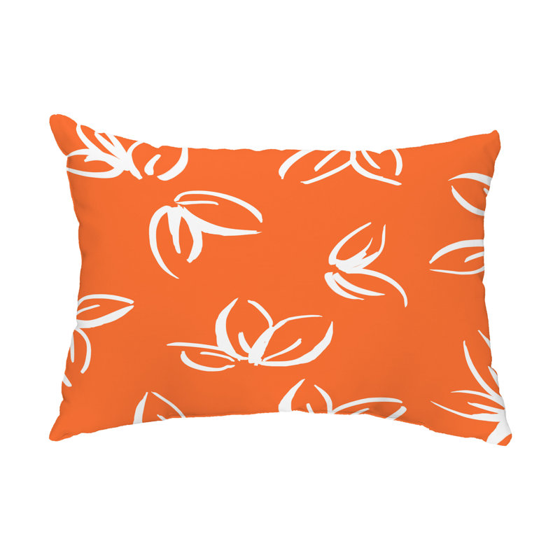 Housse et insert de coussin lombaire rectangulaire intérieur / extérieur Eva, Orange