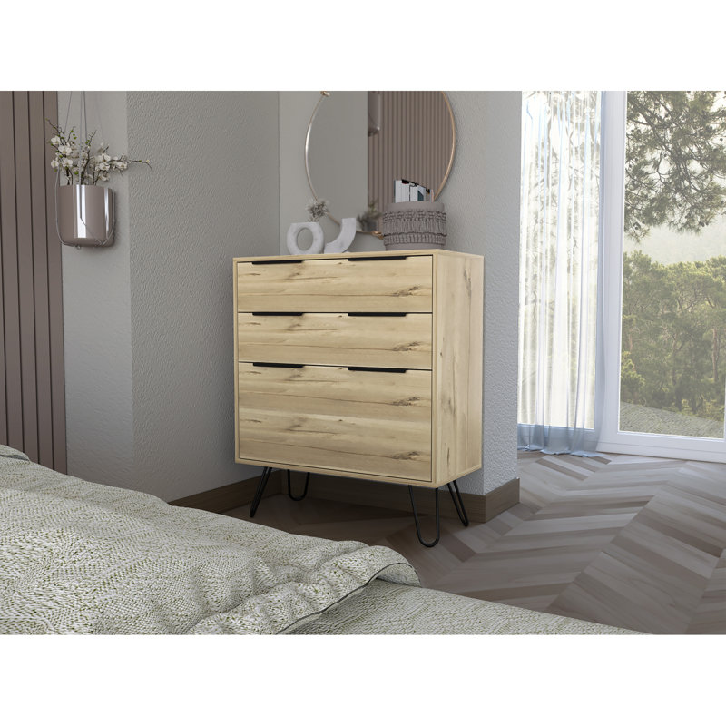 Abdoulaziz Three Drawer Dresser