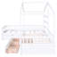 Lit plateforme simple avec 3 tiroirs de rangement blancs et de taille fascinante, solides et confortables