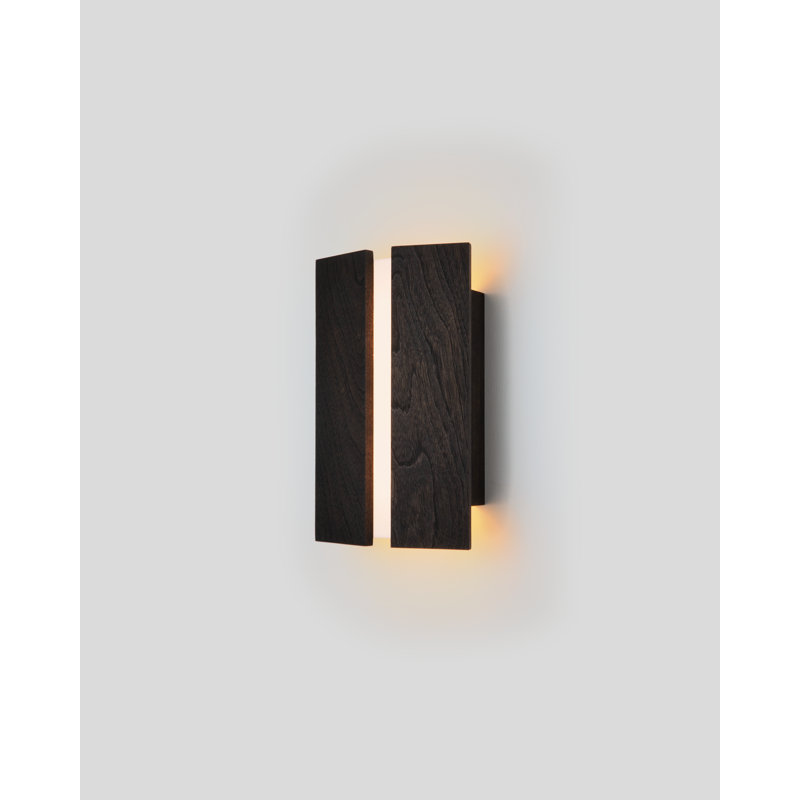 Rima Dimmable LED Flush Mount Sconce, 4000, Walnut