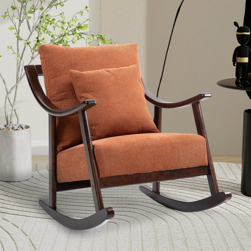 Chaise berçante moderne, Brun