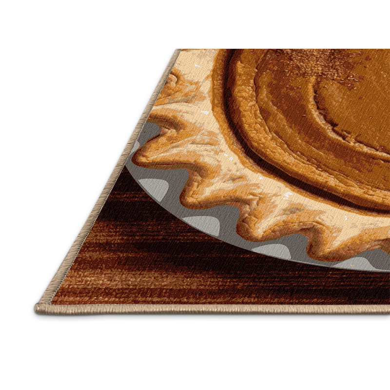  Tapis lavable à motif de desserts de l'Action de grâce, Rectangulaire 2 pi x 3 pi