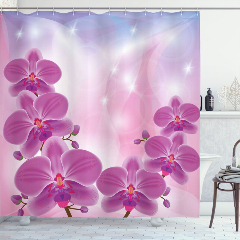 Ensemble de rideau de douche + crochets, H 70 po x l 69 po