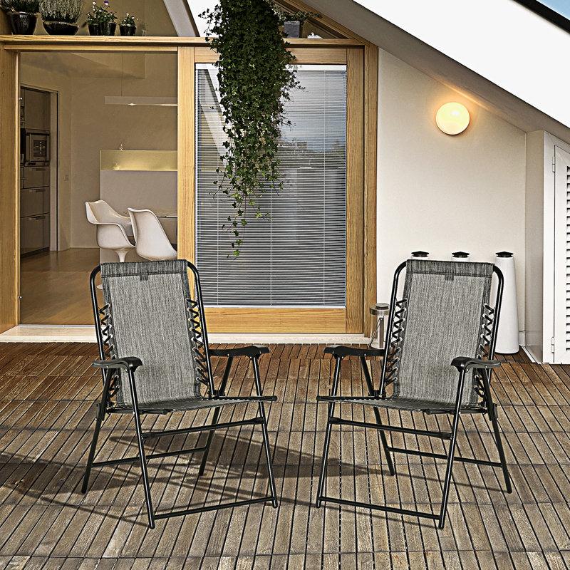 Ensemble de 2 chaises d'extérieur pliantes pour patio