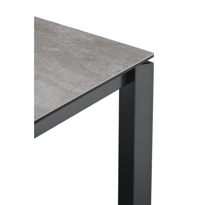 Table extensible avec plateau en céramique et pieds métalliques