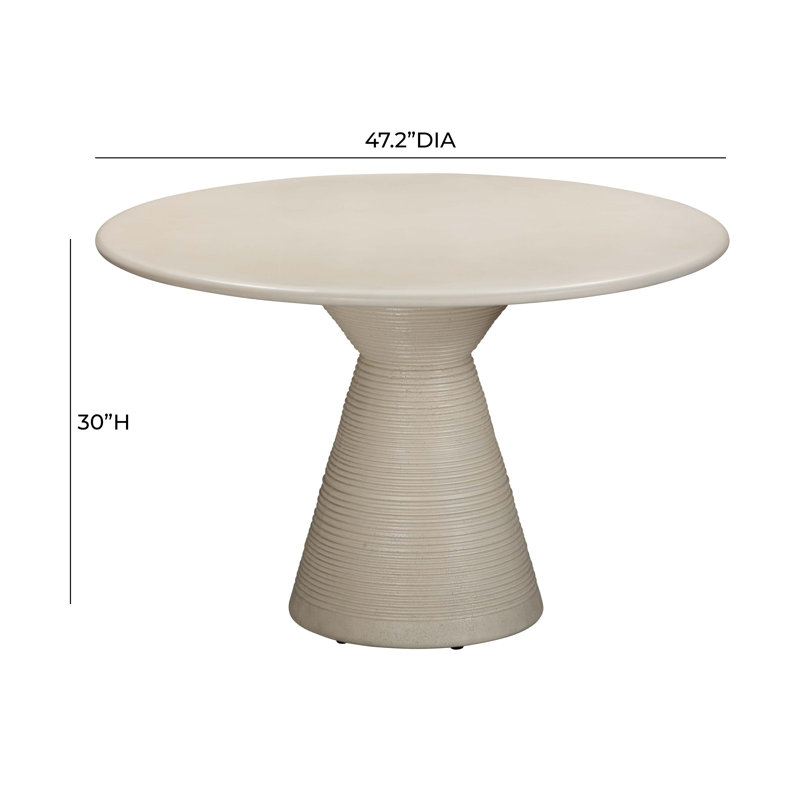 Clemie 47.2'' Concrete Outdoor Dining Table