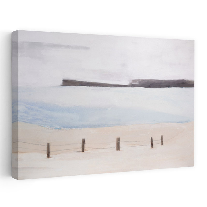 Art contemporain, art contemporain abstrait plage océan, H 24 po x l 36 po