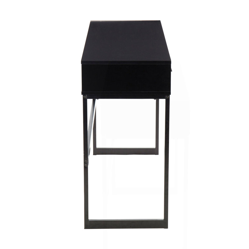 Console en métal noir et bois noir par Lumisource, Noir