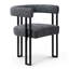 Ensemble de chaises de salle à manger 18 po en tweed rembourré (ensemble de 8)-132042887