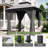 8 Ft. W X 8 Ft. D Outdoor Gazebo With Double Roof, Spacious Canopy With Netting & Curtains,  For Patio, Lawn & Backyard-122483055