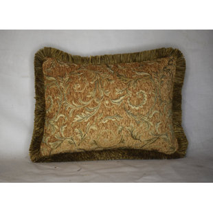 Chenille Rectangular Vine Floral Gold Leaf