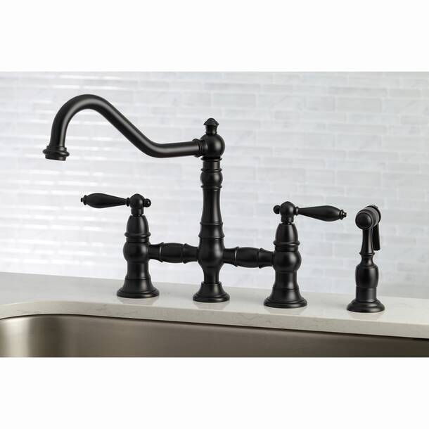 Kingston Brass Restoration Centerset Bathroom Sink Faucet with ABS Pop ...