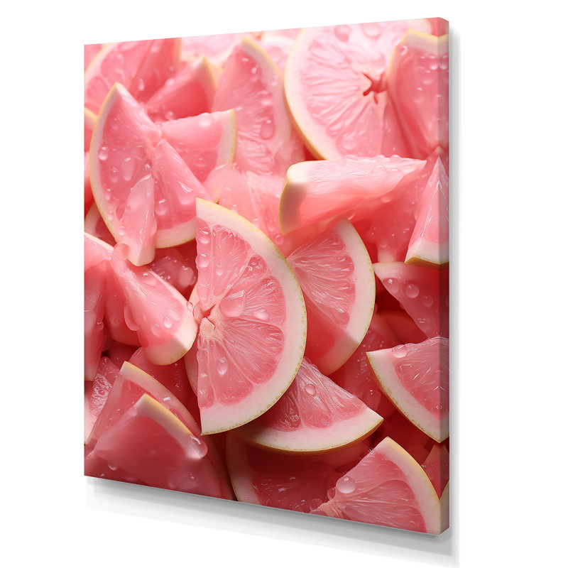 Rose Melon Dream - fruits, art mural, H 32 po x l 16 po x P 1 po