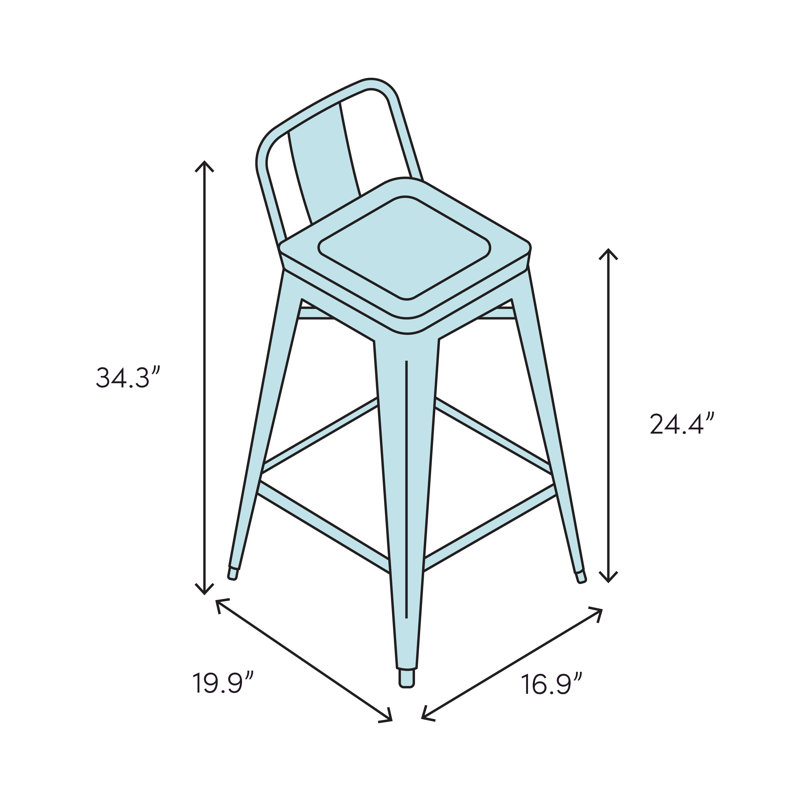 Tabouret de bar et de comptoir Vanissa, Simili cuir blanc, Tabouret de comptoir (siège d'une hauteur de 24,4