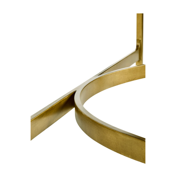 Luxe 48.25'' W Glass Console Table, Gold