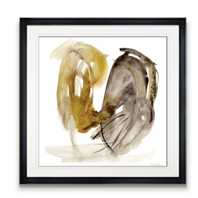 Calendula II - Painting Print, 16" H x 16" W x 1.5" D, Black Framed