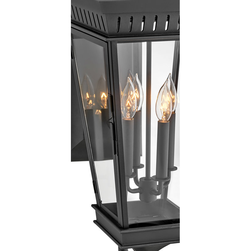 Chapel Hill 4-Light Outdoor Aluminum Wall Mount Lantern w/ Scrollwork