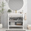 Meuble-lavabo autoportant avec tablette de rangement-568889067