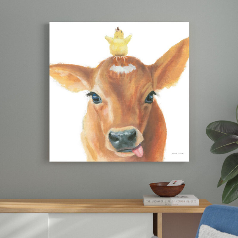 «Farm Friends III» par Myles Sullivan - reproduction d'art sur toile tendue, H 36 po x l 36 po