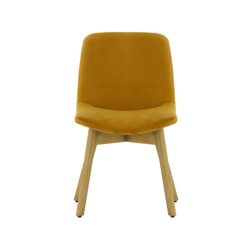 Jada 48cm H Velvet Upholstered Side Chair, Yellow