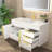 Milana Floating Bathroom Vanity With Reinforced Acrylic Sink In Gloss White And Right Side Drawers-1166776753