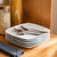 Assiette plate en porcelaine 9,5 "Julia (ensemble de 6)