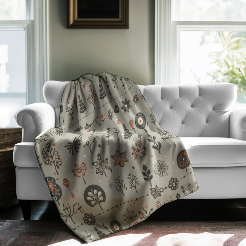 Snowfall Spots - 1 Piece Premium Blanket, 60" W x 80" L