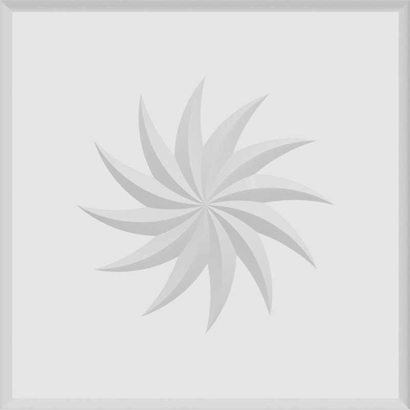 Standard Sedgwick Spiral Rosette With Rounded Edge, 7" H x 7" W x 1" D