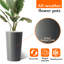 Jardinières modernes durables, grands pots carrés en polypropylène pour une utilisation intérieure et extérieure