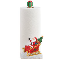 Holiday Kitchen Decor - Unique Paper Towel Holder - Interchangeable Seasonal Decorations - Chritsmas Paper Towel Holder (All Season Paper Towel