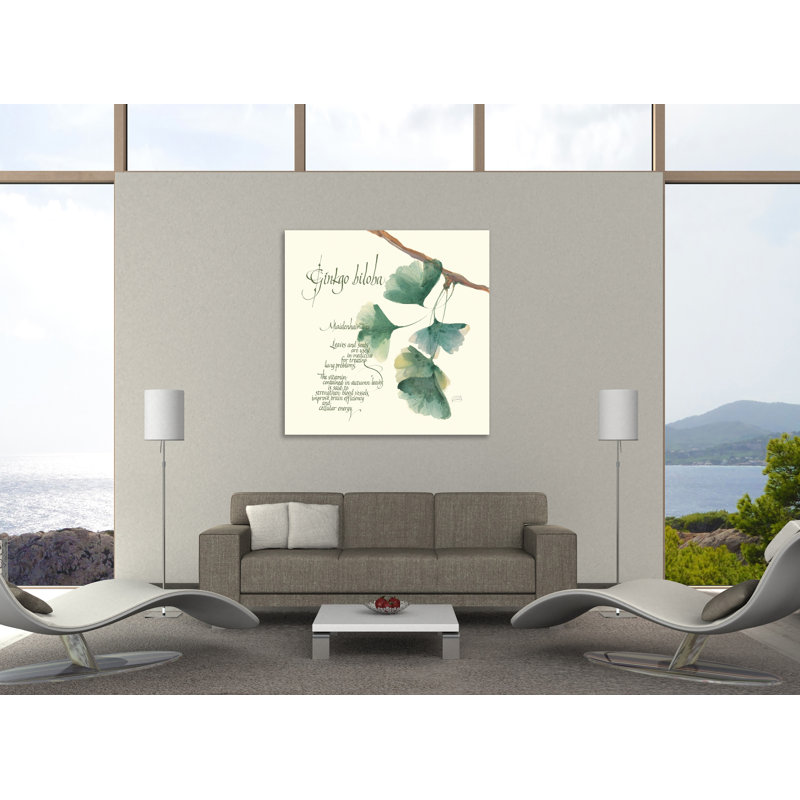 "Ginkgo Biloba", toile tendue par Chris Paschke, H 24 po x l 24 po x P 1,5 po