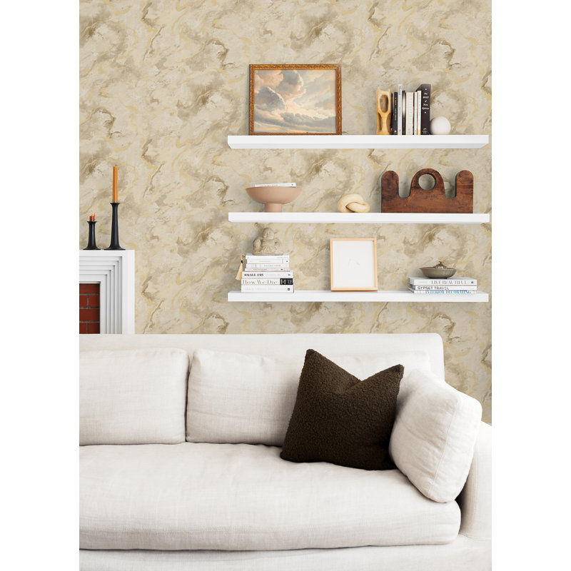 Metallic Wallpaper Roll, Yellow