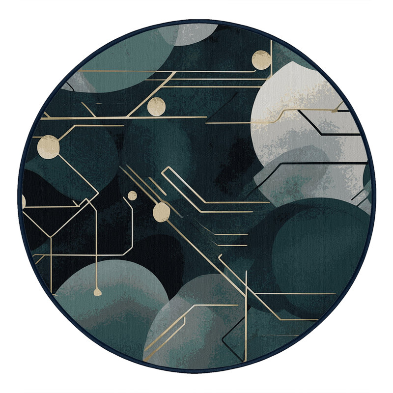 Radiant Burst Rug, Round 4'