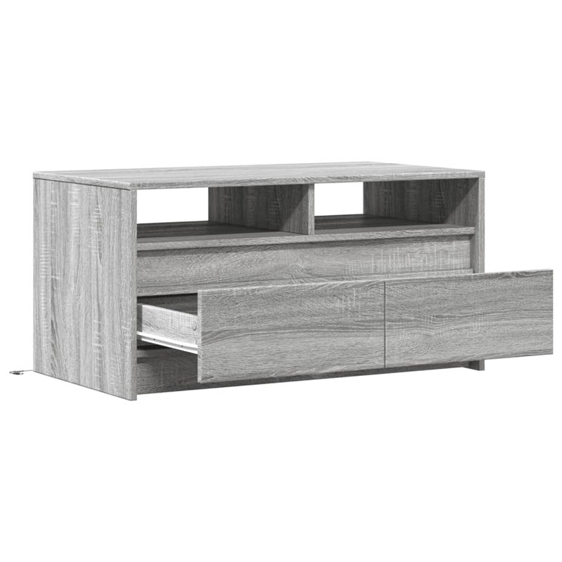 Crisol Coffee Table with Storage, Grey Sonoma
