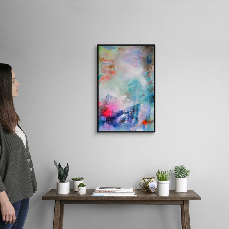 "Hope no. 9" par BEA garding Schubert, reproduction d’art sur toile, H 26 po x l 18 po x P 1,75 po, Cadre noir