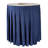 White Top Black Skirt Trash Can Cover