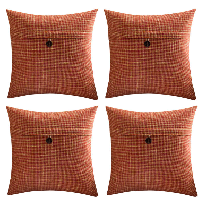  Coussin réversible, Orange, H 18 po x l 18 po