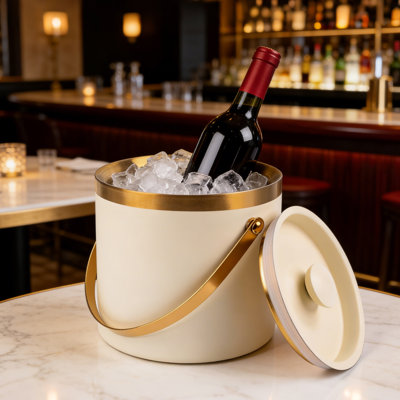 3L Stainless Steel Ice Bucket with Lid White Wine Champagne Ice Bucket Beverage Chiller for Home Bar Party Tabletop Entertaining