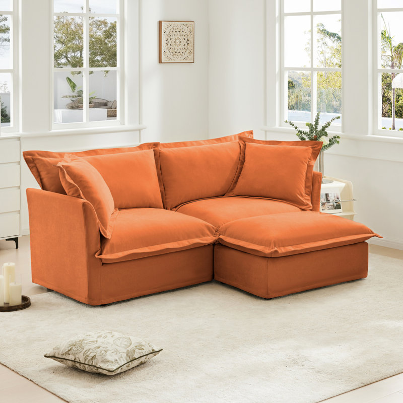 L-Shaped 4-Seater Sectional Sofa For Living Room, 34.65" H x 83.45" W x 55.05" D