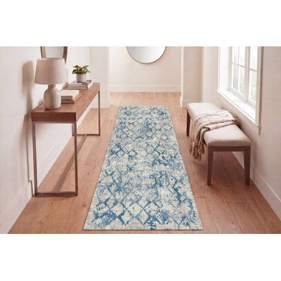 Tapis ivoire / bleu Alverez