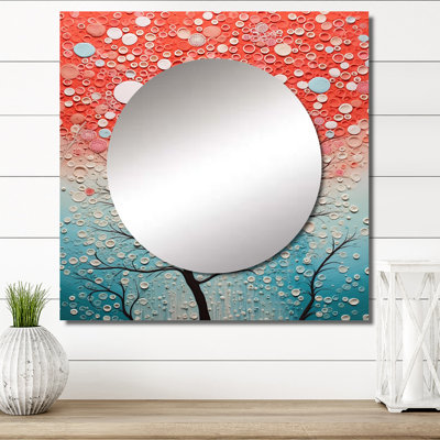 Casheena - Coral Reef Barrier Impression II Coastal Coral Under Water Square Mirror For Wall Art Decor